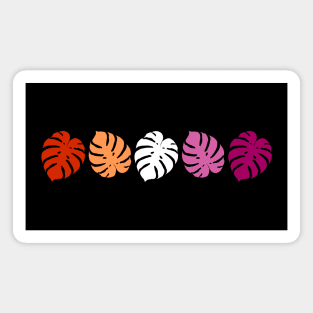 Lesbian Pride Monstera Shirt Magnet